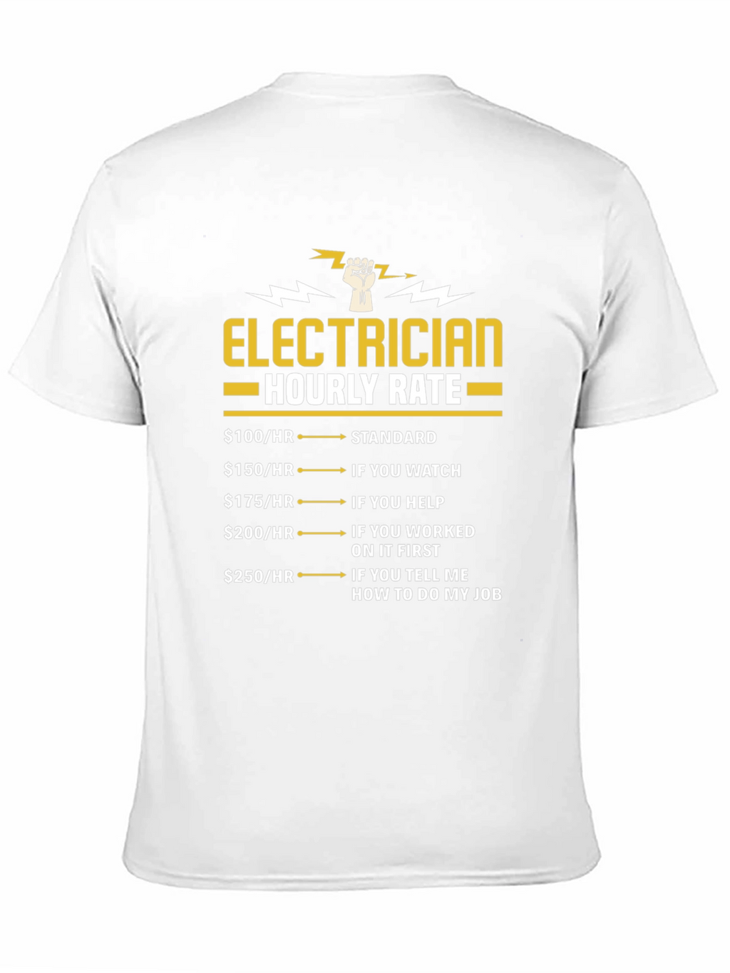 Electrician Hourly Rate Graphic T-Shirt