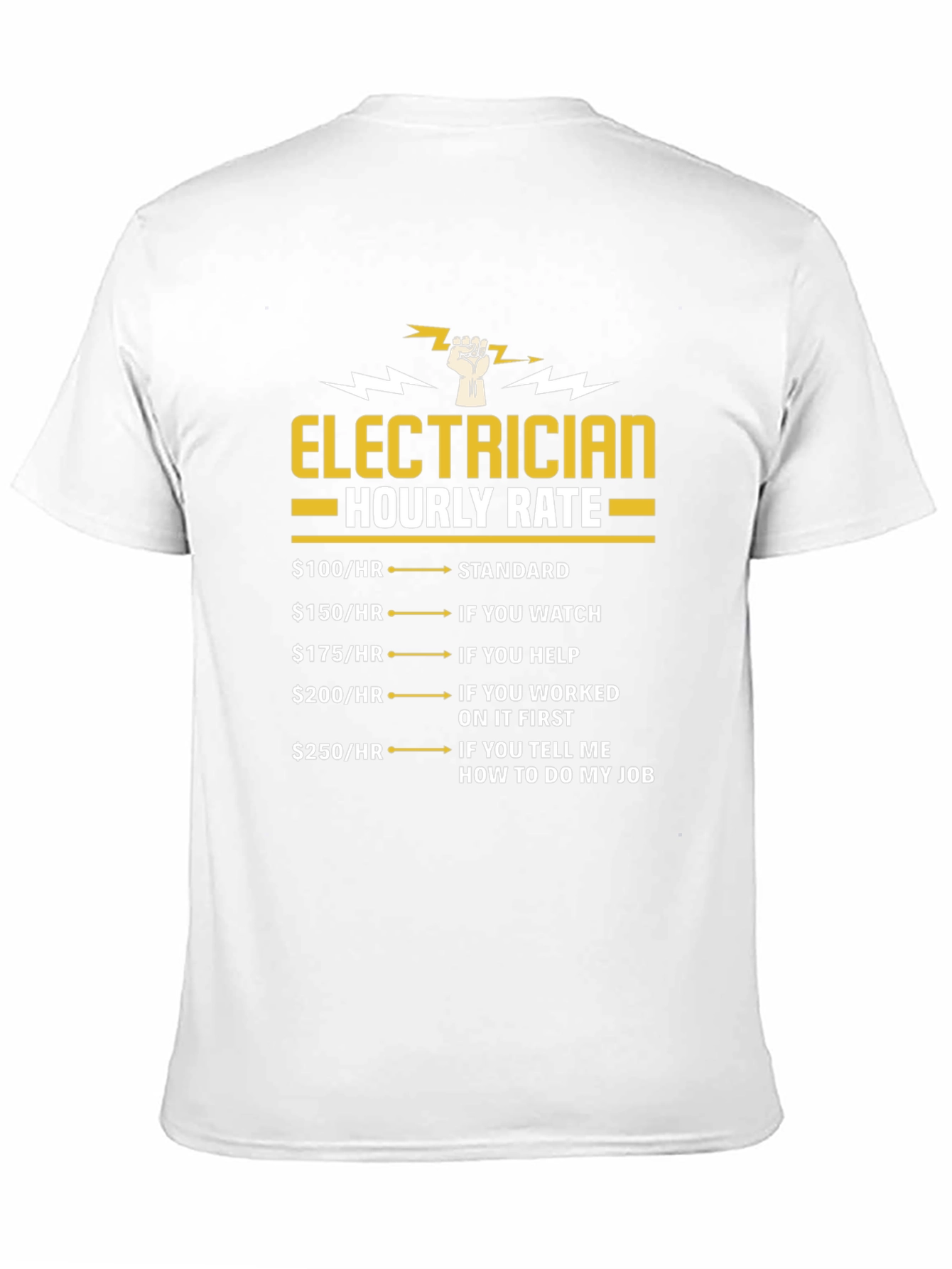 Electrician Hourly Rate Graphic T-Shirt