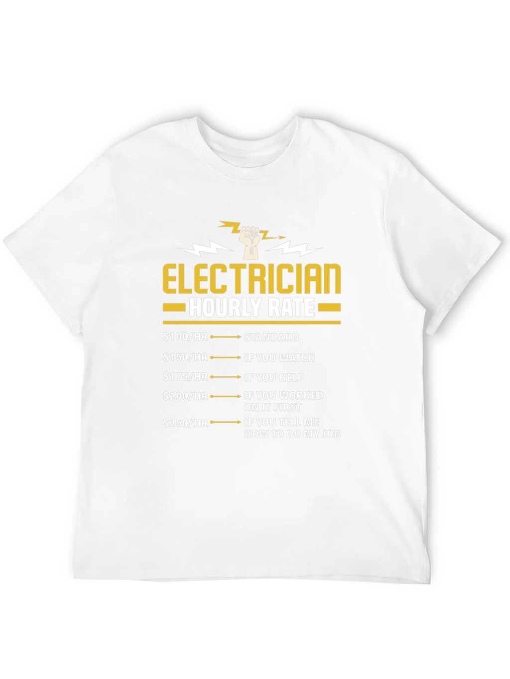 Electrician Hourly Rate Graphic T-Shirt