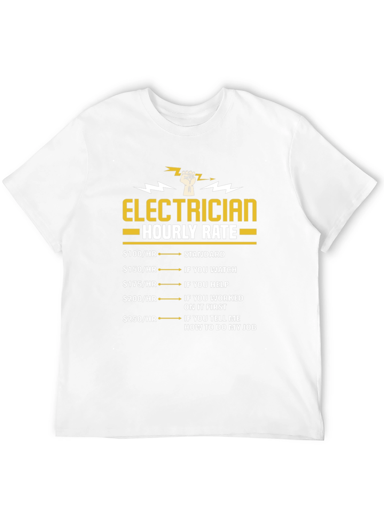 Electrician Hourly Rate Graphic T-Shirt
