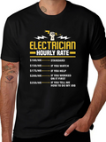 Electrician Hourly Rate Graphic T-Shirt