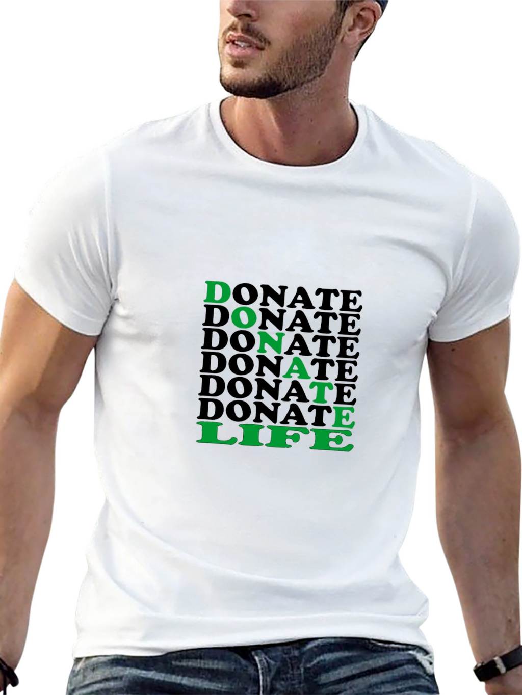 Donate Life Graphic Tee - Black Cotton T-Shirt