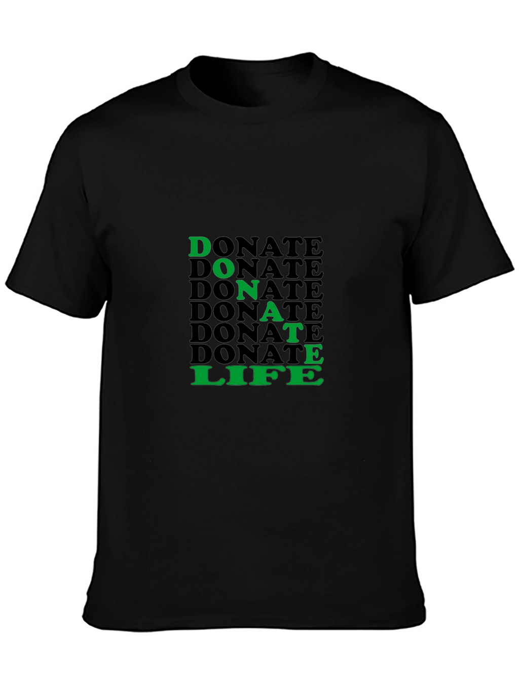 Donate Life Graphic Tee - Black Cotton T-Shirt