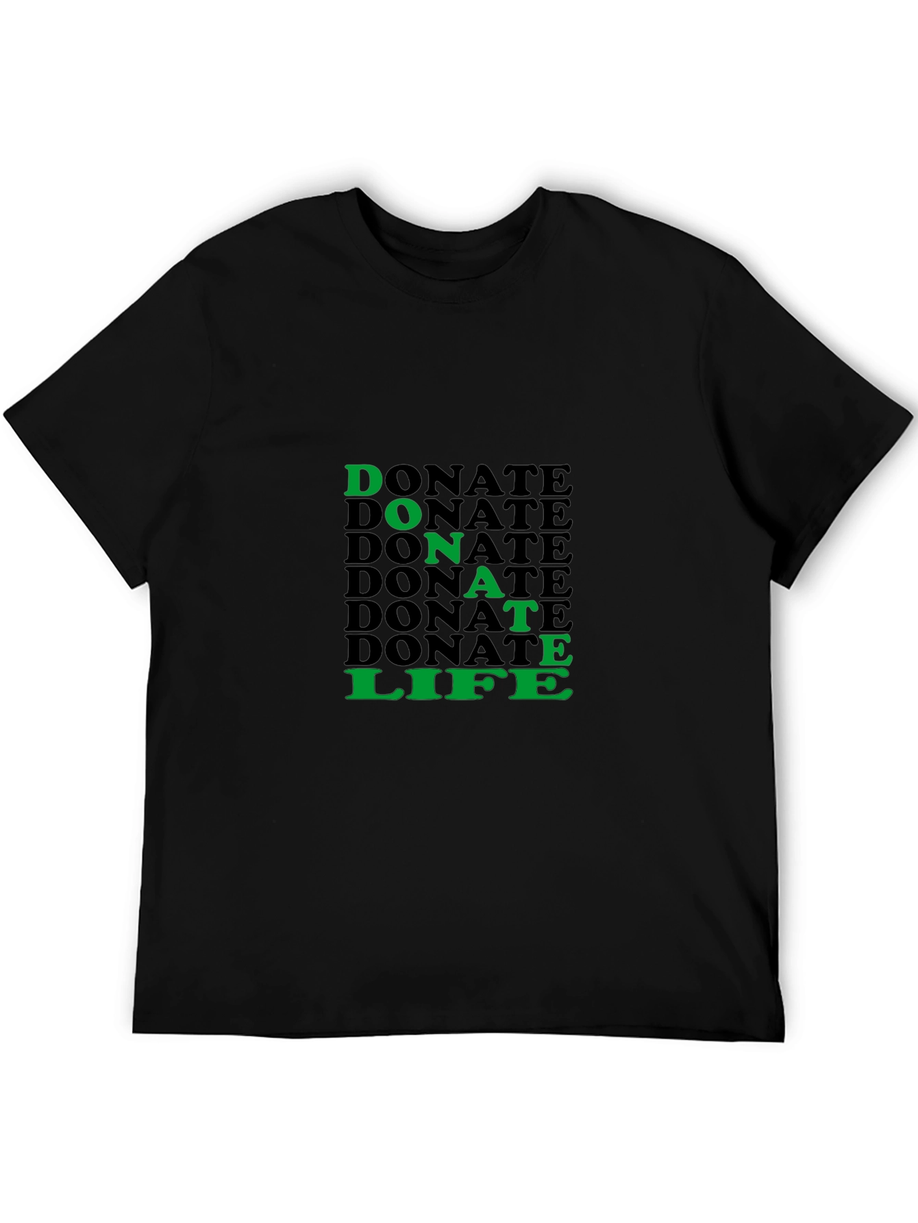 Donate Life Graphic Tee - Black Cotton T-Shirt