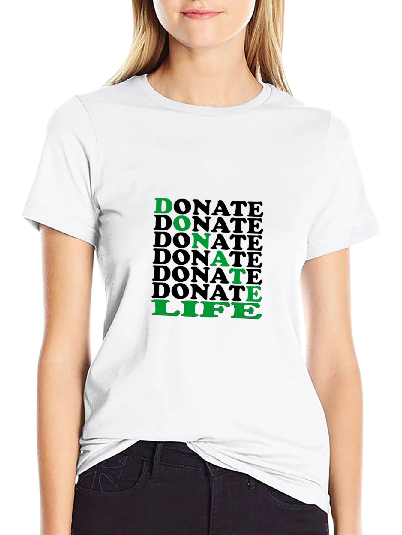 Donate Life Graphic Tee - Black Cotton T-Shirt