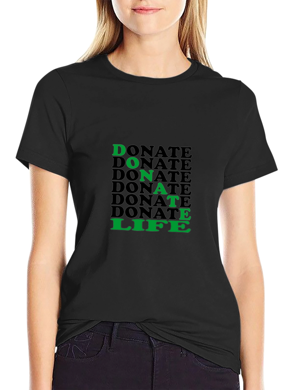 Donate Life Graphic Tee - Black Cotton T-Shirt