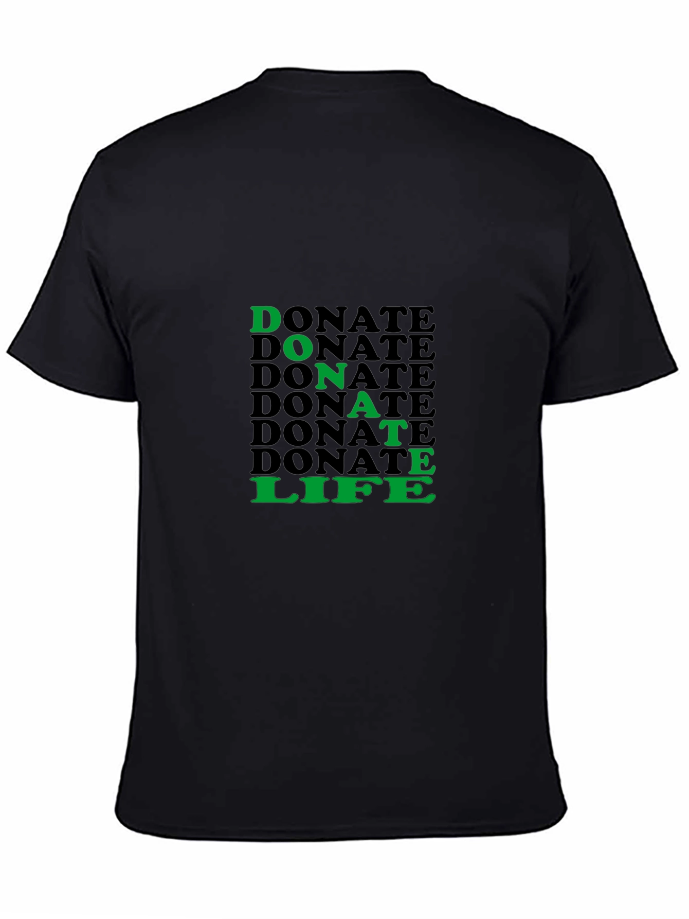Donate Life Graphic Tee - Black Cotton T-Shirt