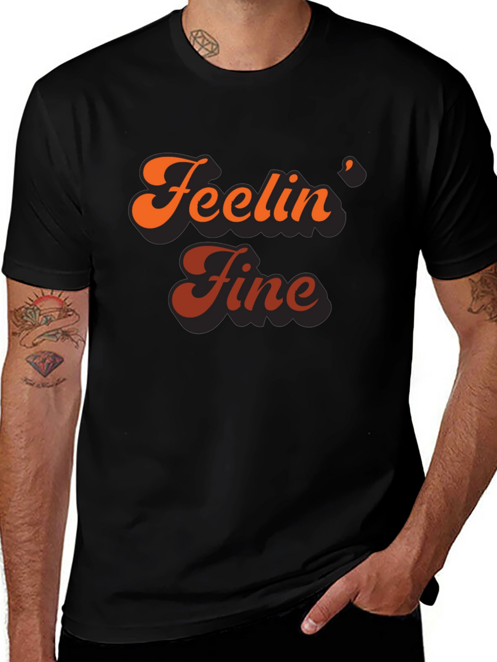 Feelin Fine Retro Graphic Tee - Stylish Comfort