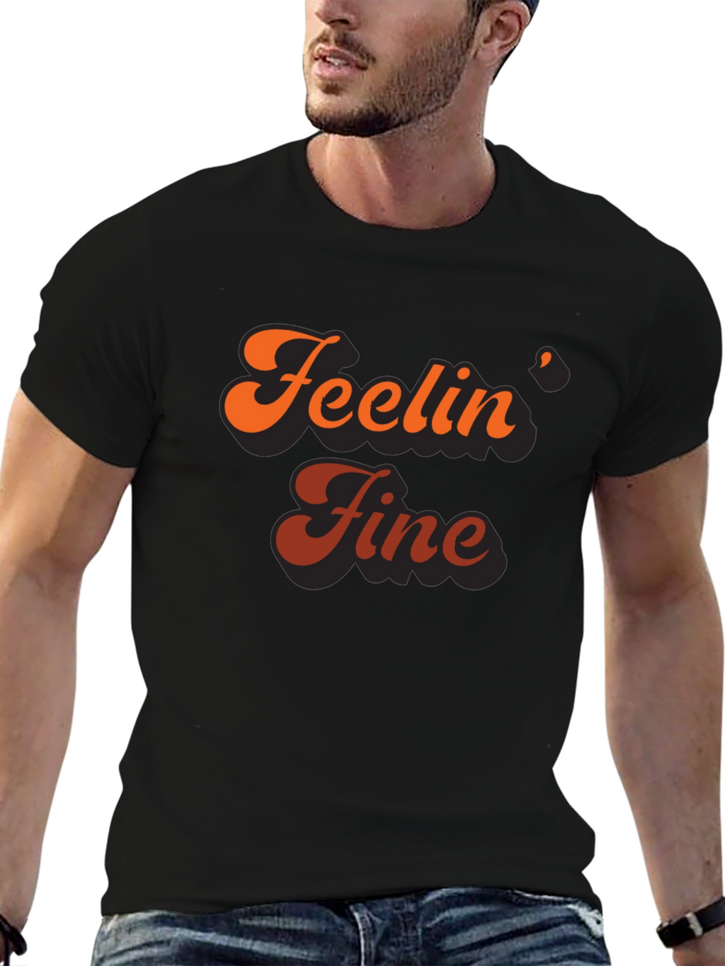 Feelin Fine Retro Graphic Tee - Stylish Comfort