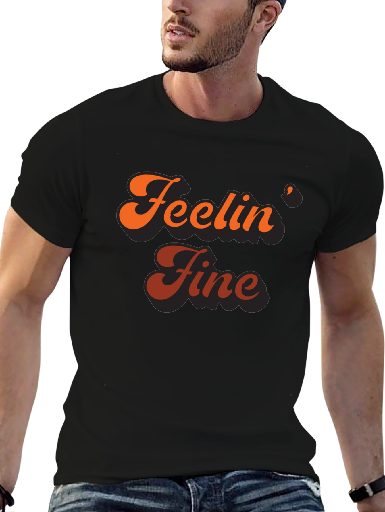 Feelin Fine Retro Graphic Tee - Stylish Comfort