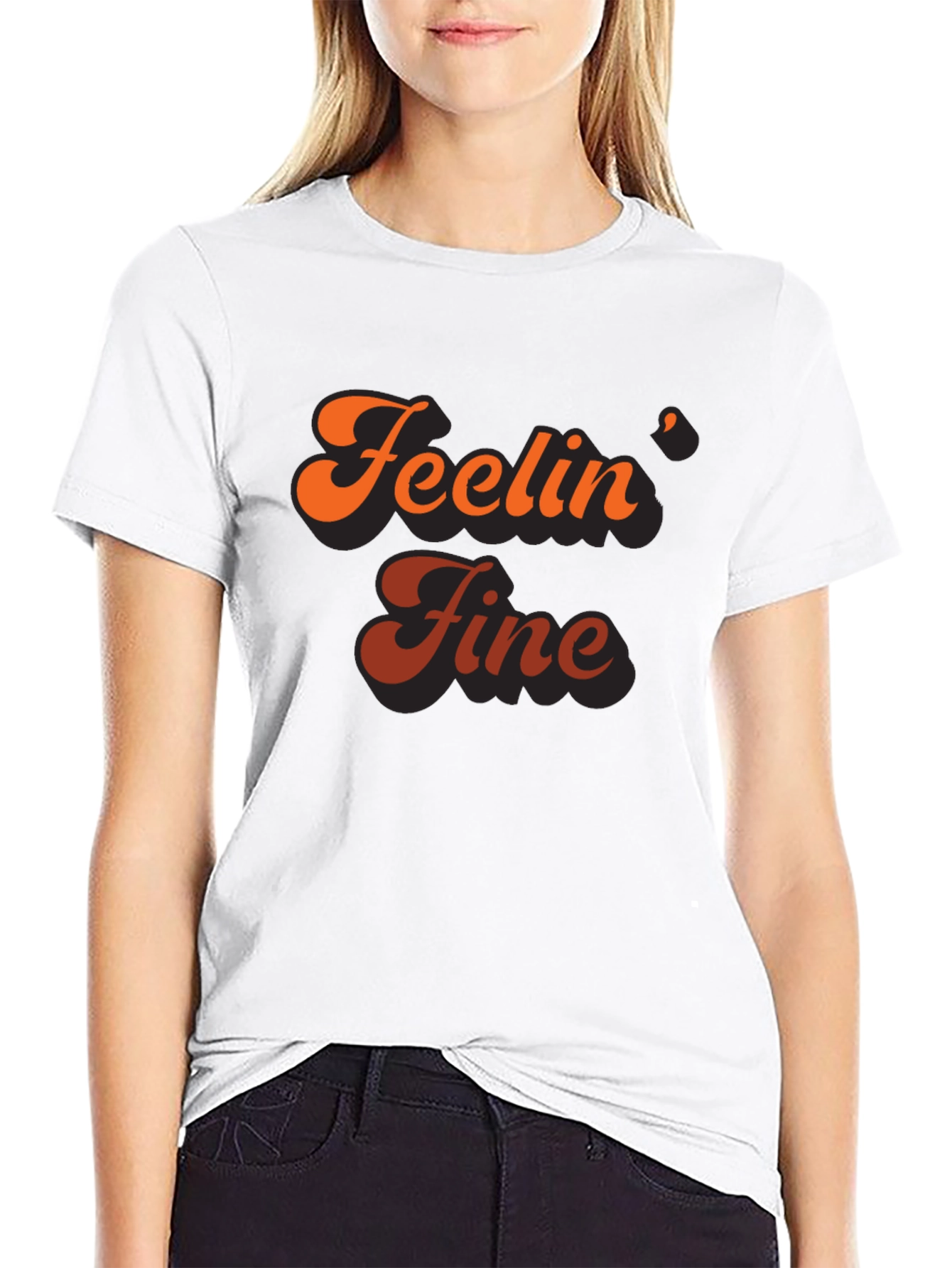 Feelin Fine Retro Graphic Tee - Stylish Comfort