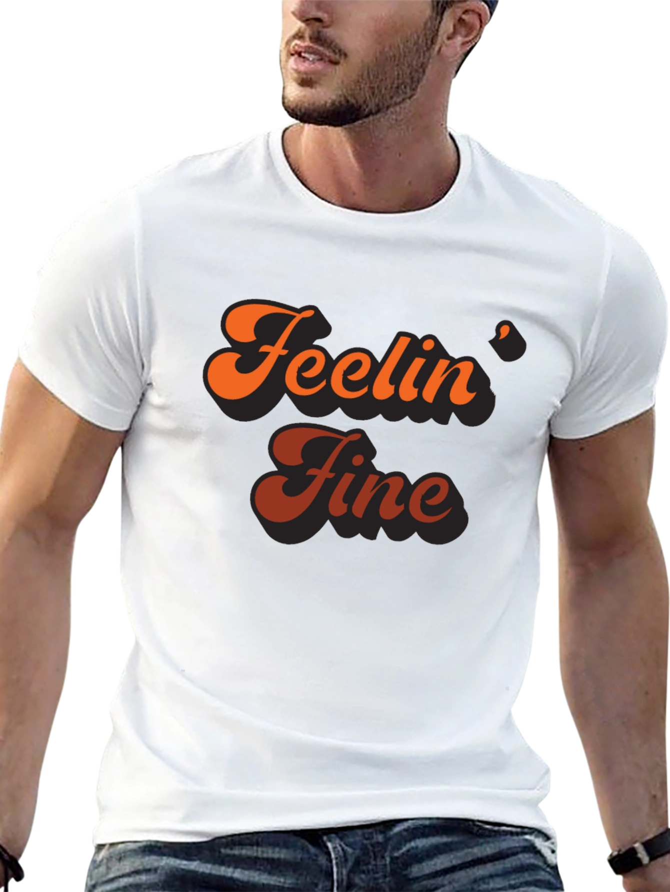 Feelin Fine Retro Graphic Tee - Stylish Comfort