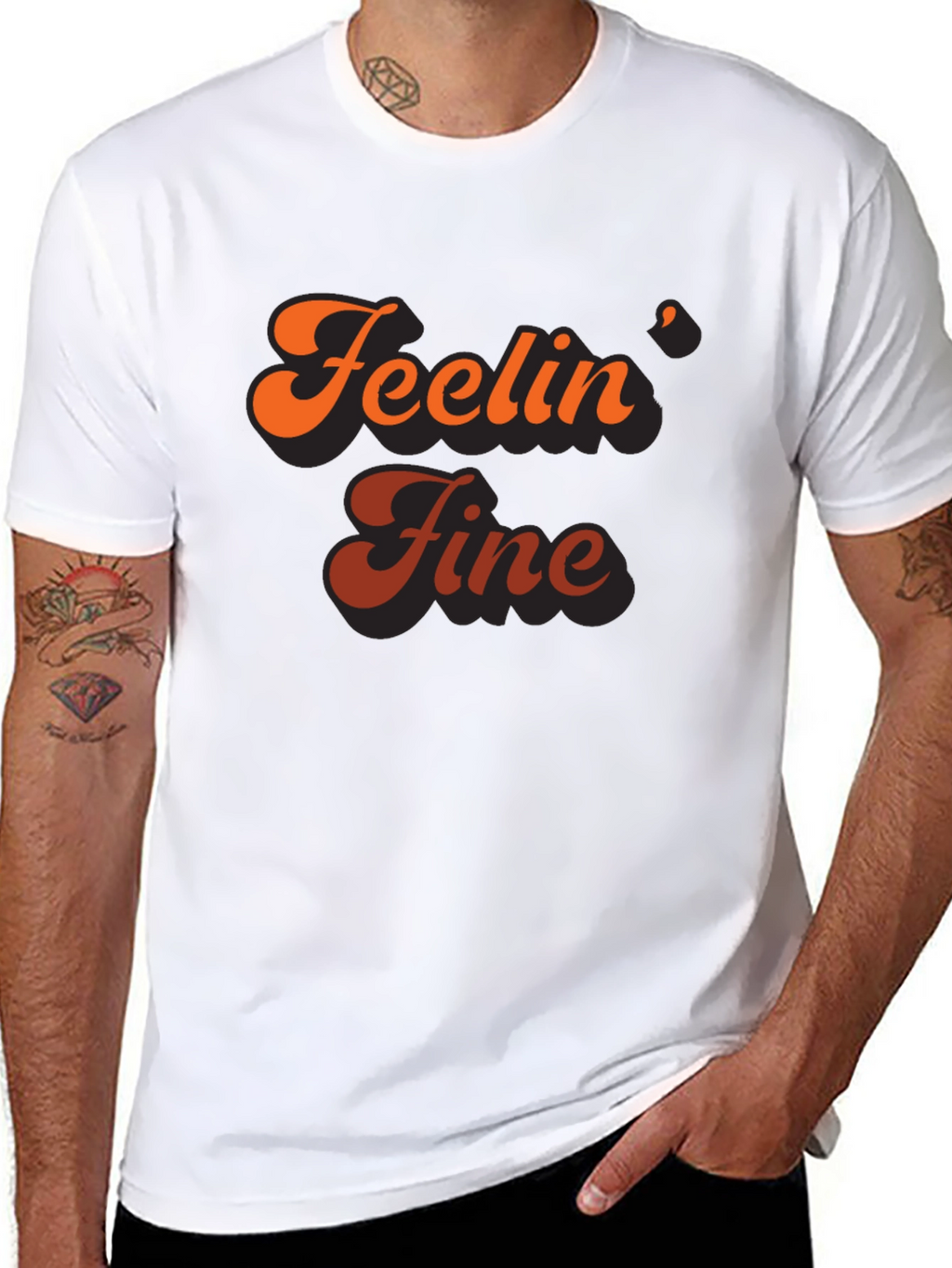 Feelin Fine Retro Graphic Tee - Stylish Comfort