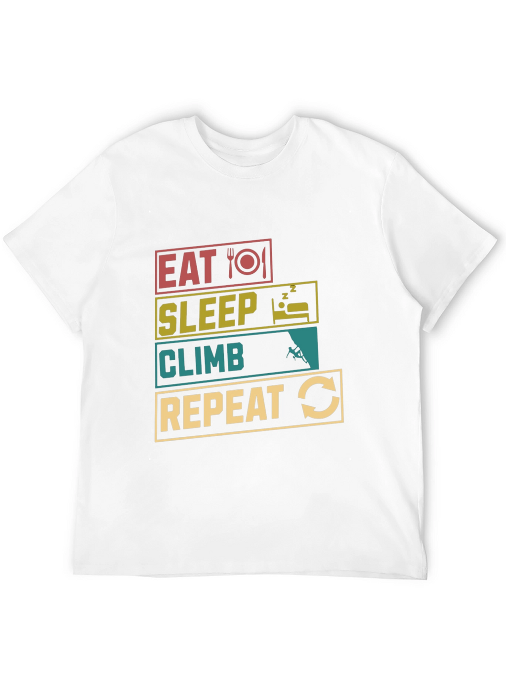 Eat Sleep Climb Repeat Black T-Shirt
