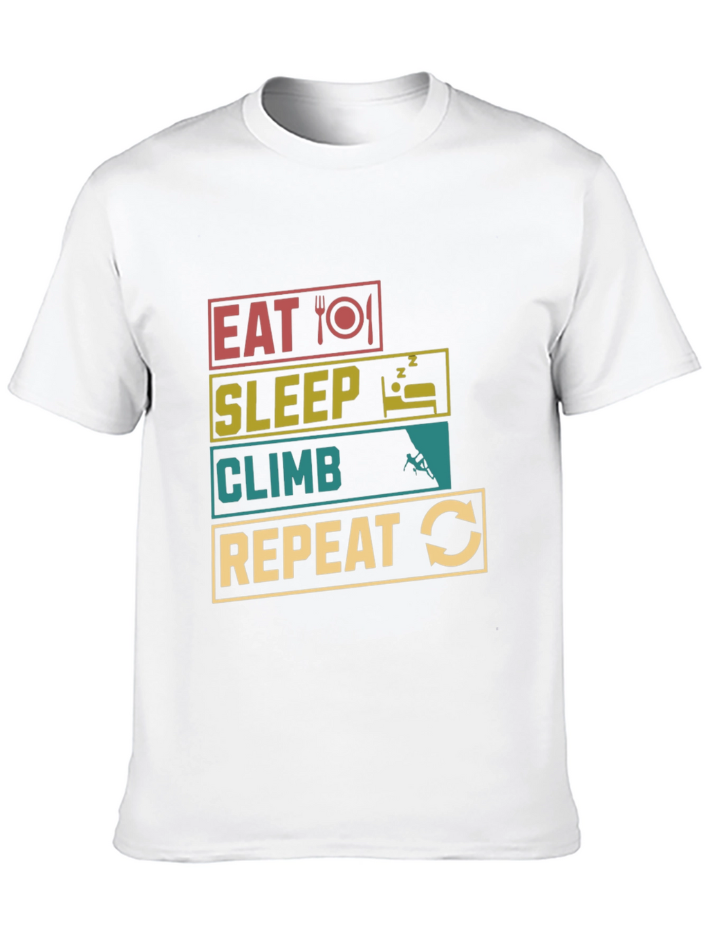 Eat Sleep Climb Repeat Black T-Shirt