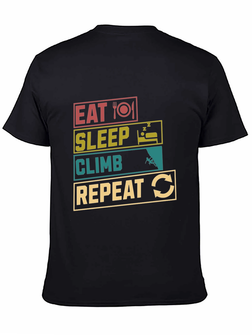 Eat Sleep Climb Repeat Black T-Shirt