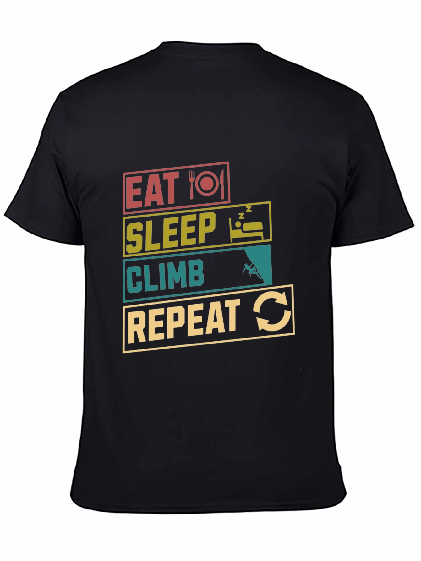Eat Sleep Climb Repeat Black T-Shirt