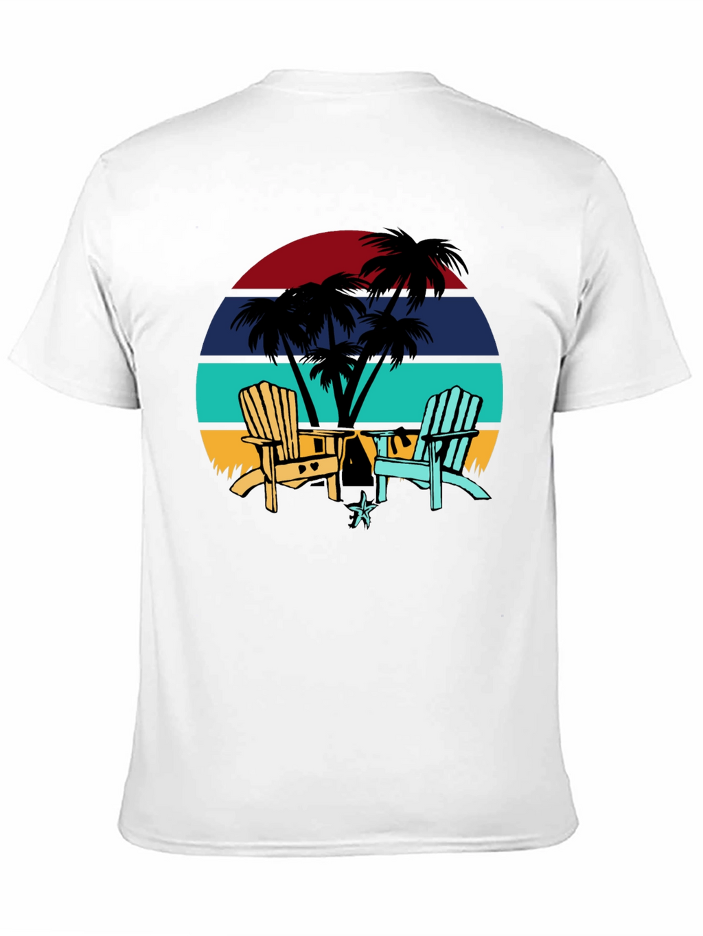 Retro Sunset Beach Chair T-Shirt