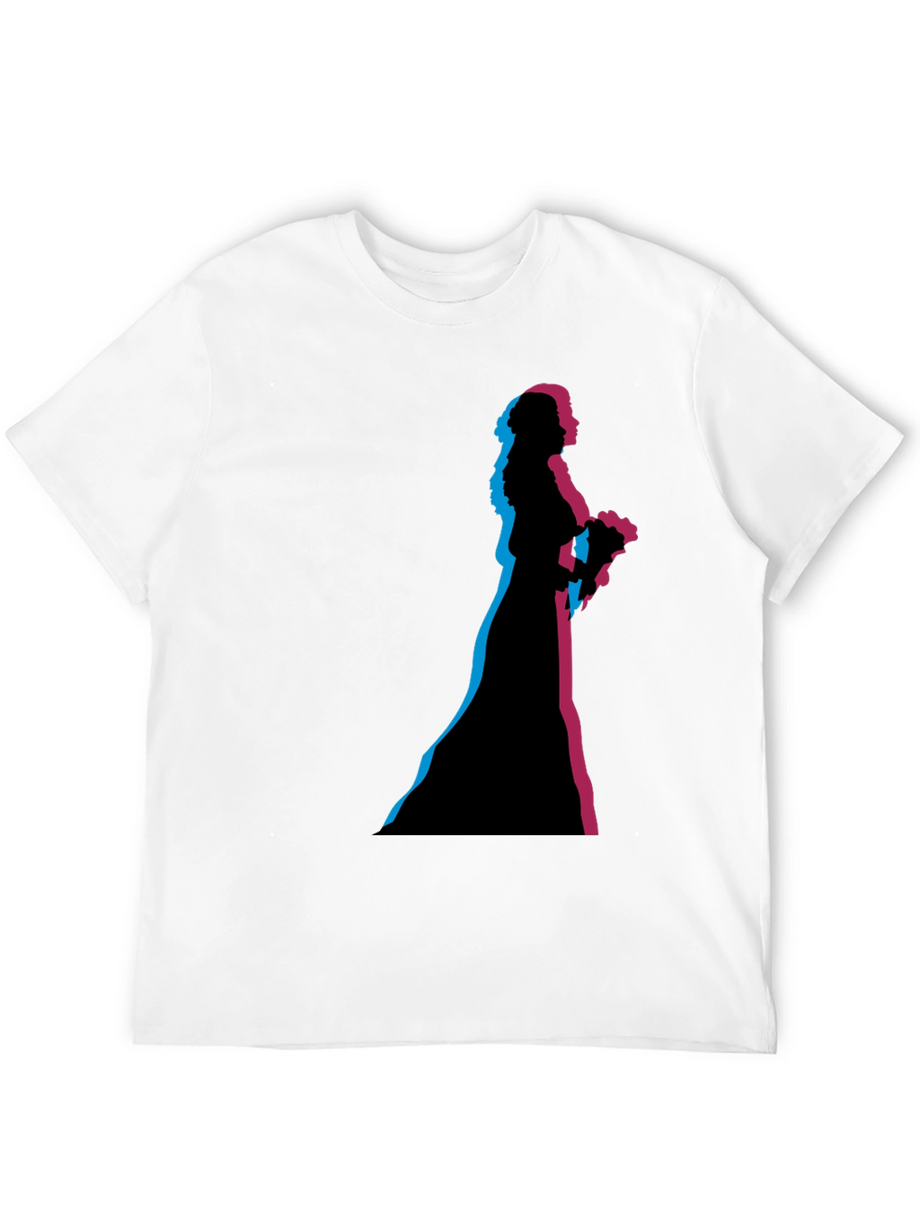 Bride Silhouette Graphic Black T-Shirt