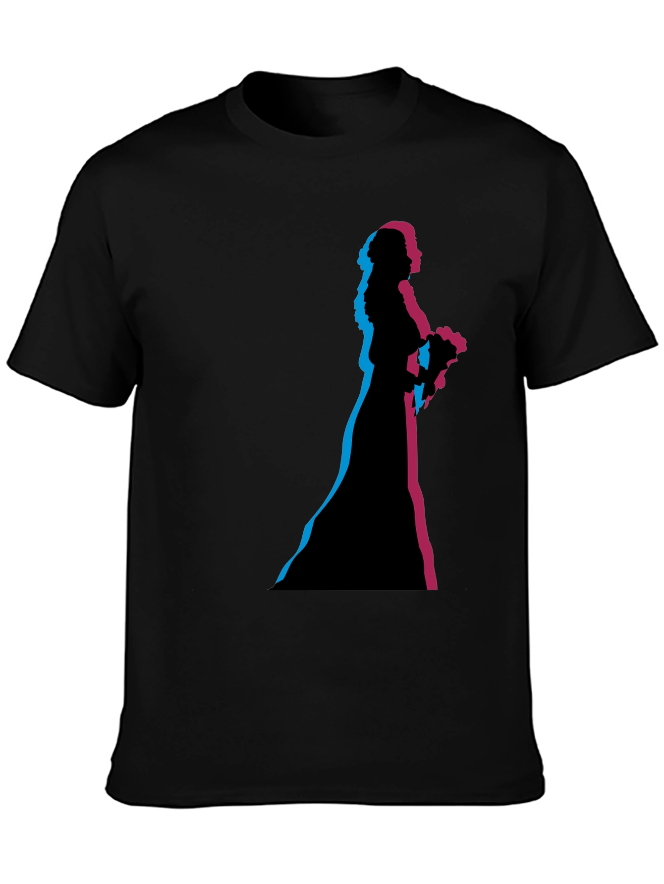 Bride Silhouette Graphic Black T-Shirt