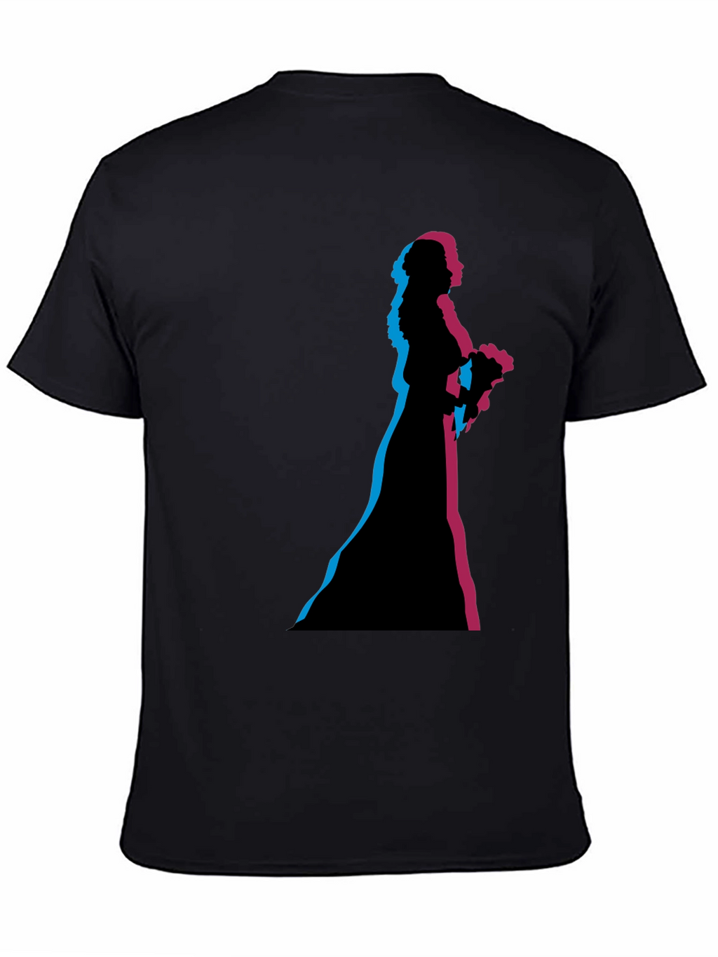 Bride Silhouette Graphic Black T-Shirt