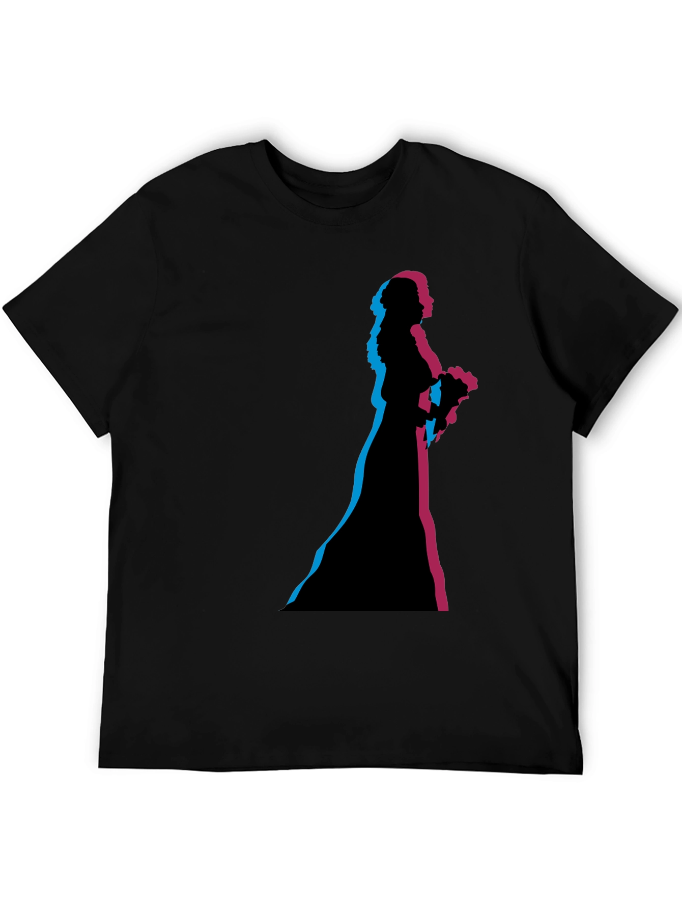 Bride Silhouette Graphic Black T-Shirt