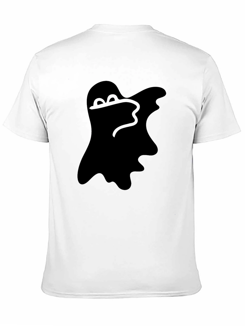Spooky Ghost Graphic Tee - Classic Black T-Shirt