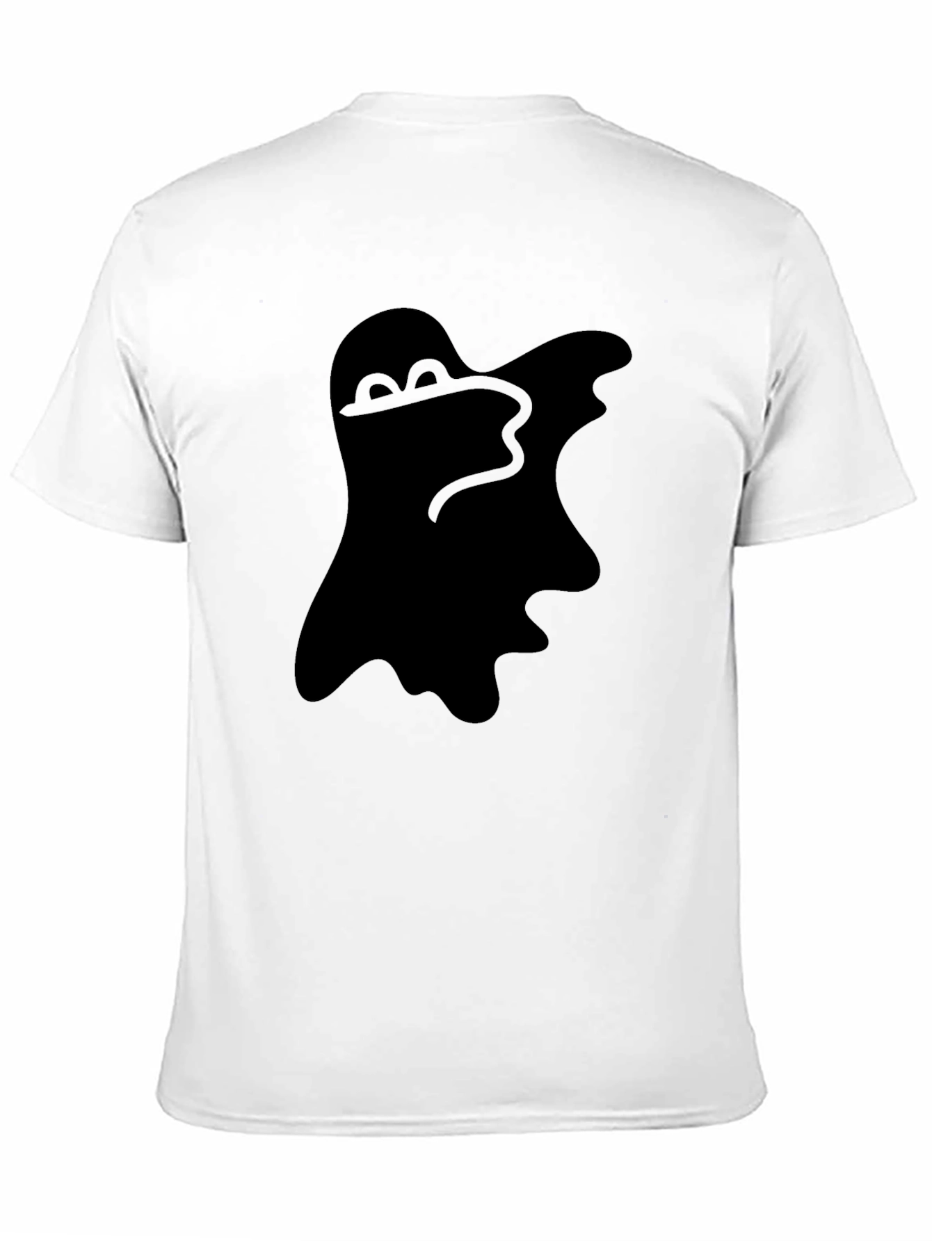 Spooky Ghost Graphic Tee - Classic Black T-Shirt