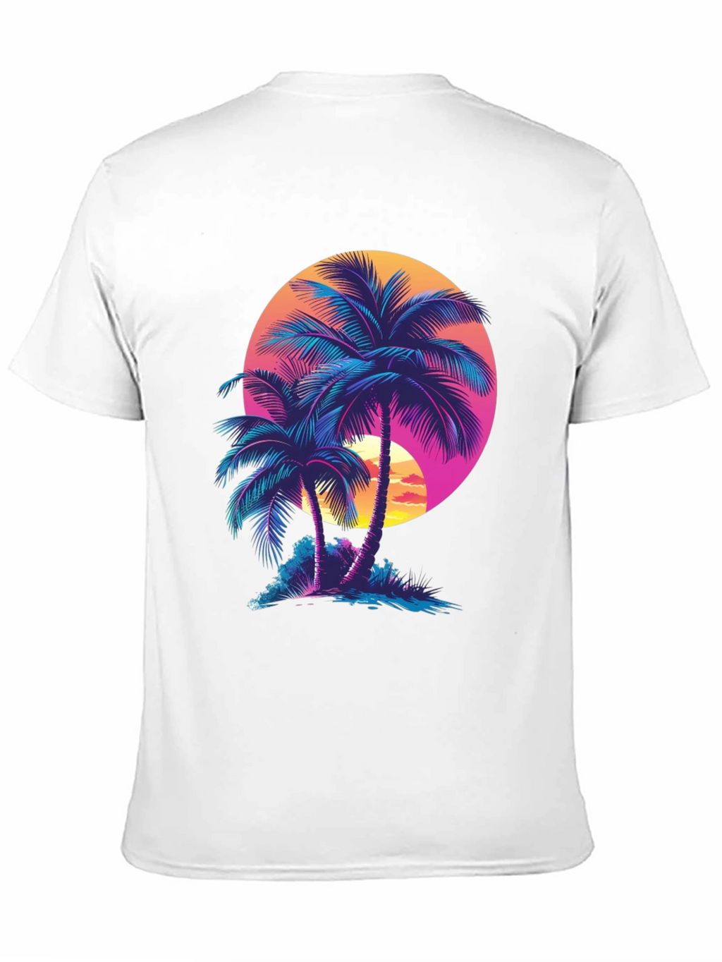 Retro Sunset Palm Tree Graphic Tee