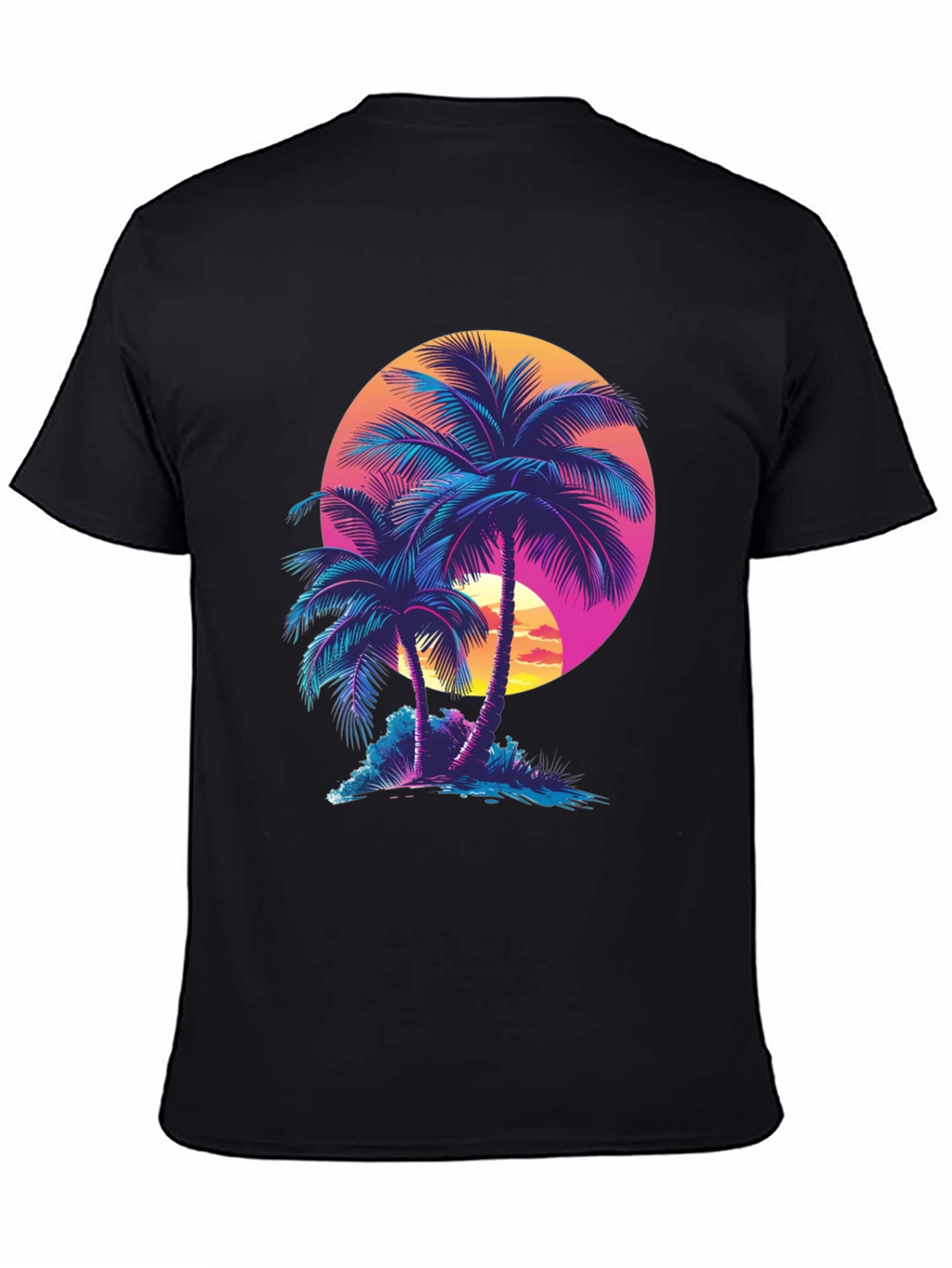 Retro Sunset Palm Tree Graphic Tee