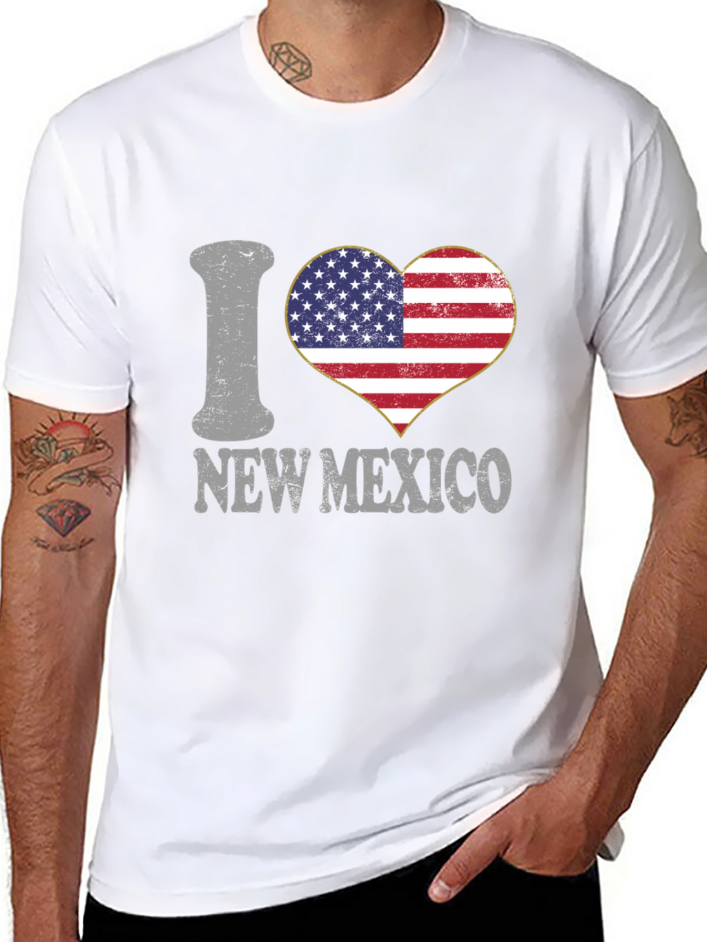 I Heart New Mexico USA Flag T-Shirt