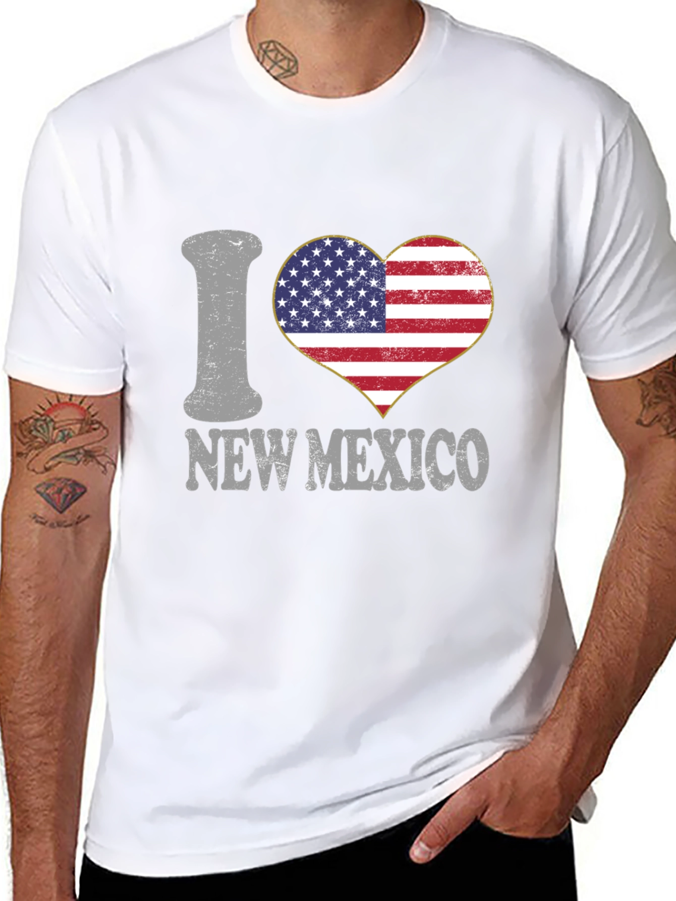 I Heart New Mexico USA Flag T-Shirt