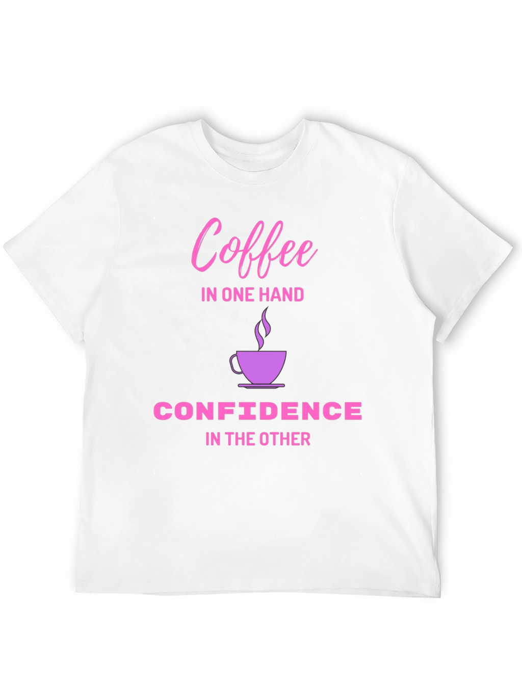 Coffee & Confidence T-Shirt - Black Cotton Tee