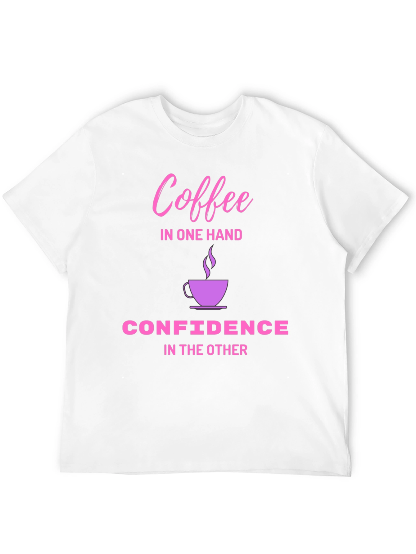 Coffee & Confidence T-Shirt - Black Cotton Tee