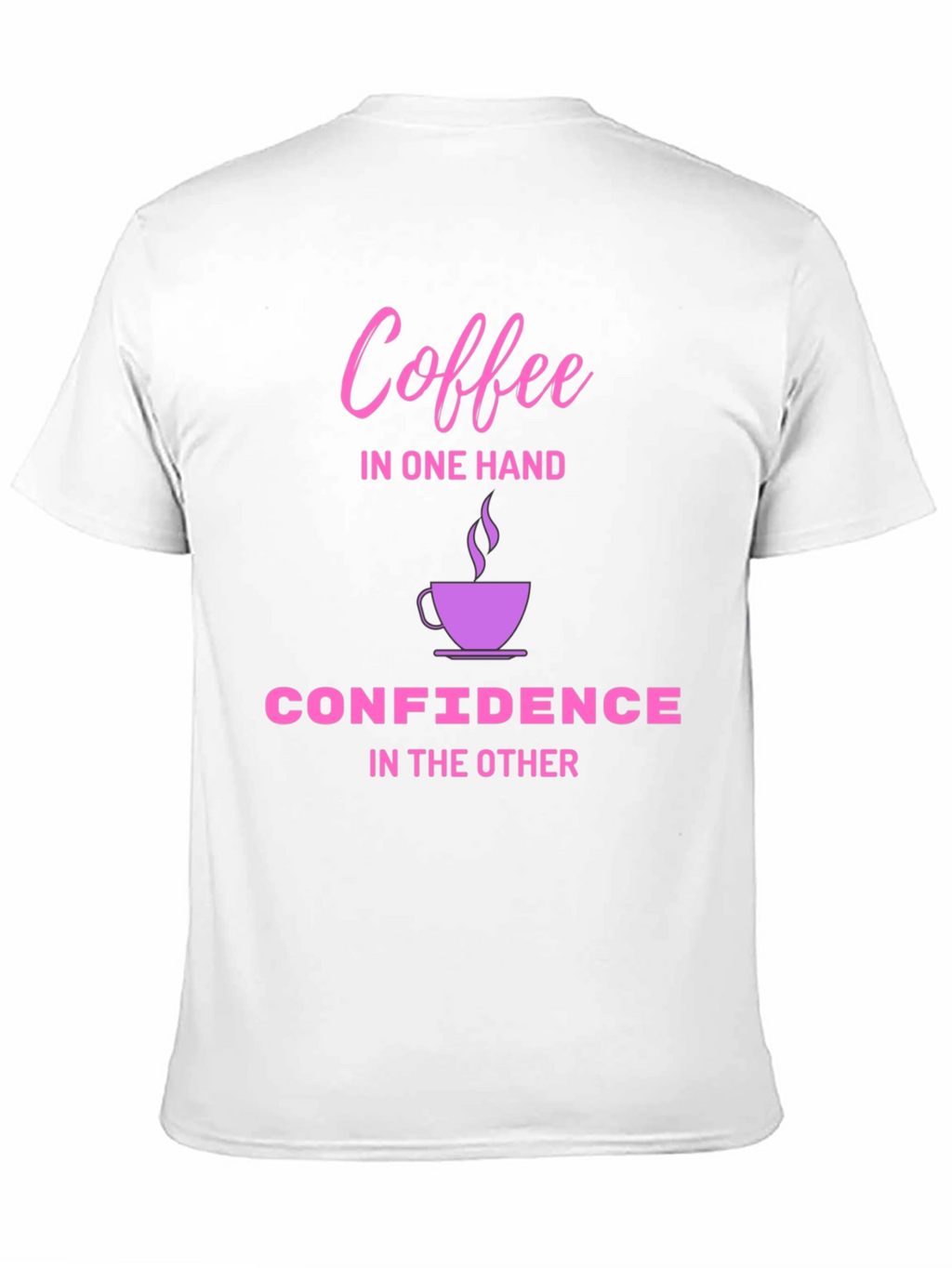 Coffee & Confidence T-Shirt - Black Cotton Tee