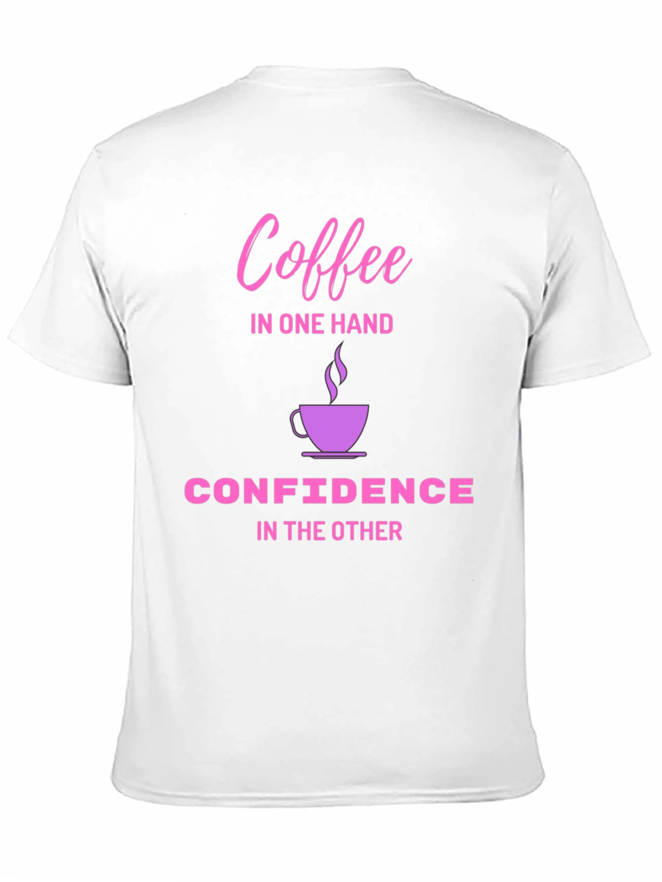Coffee & Confidence T-Shirt - Black Cotton Tee