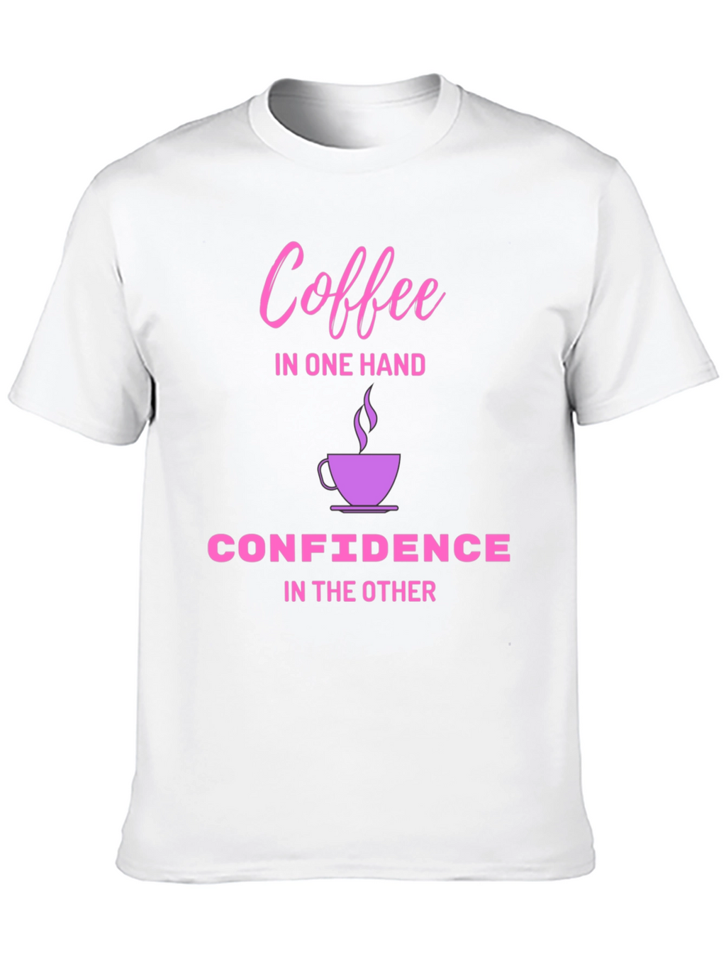 Coffee & Confidence T-Shirt - Black Cotton Tee