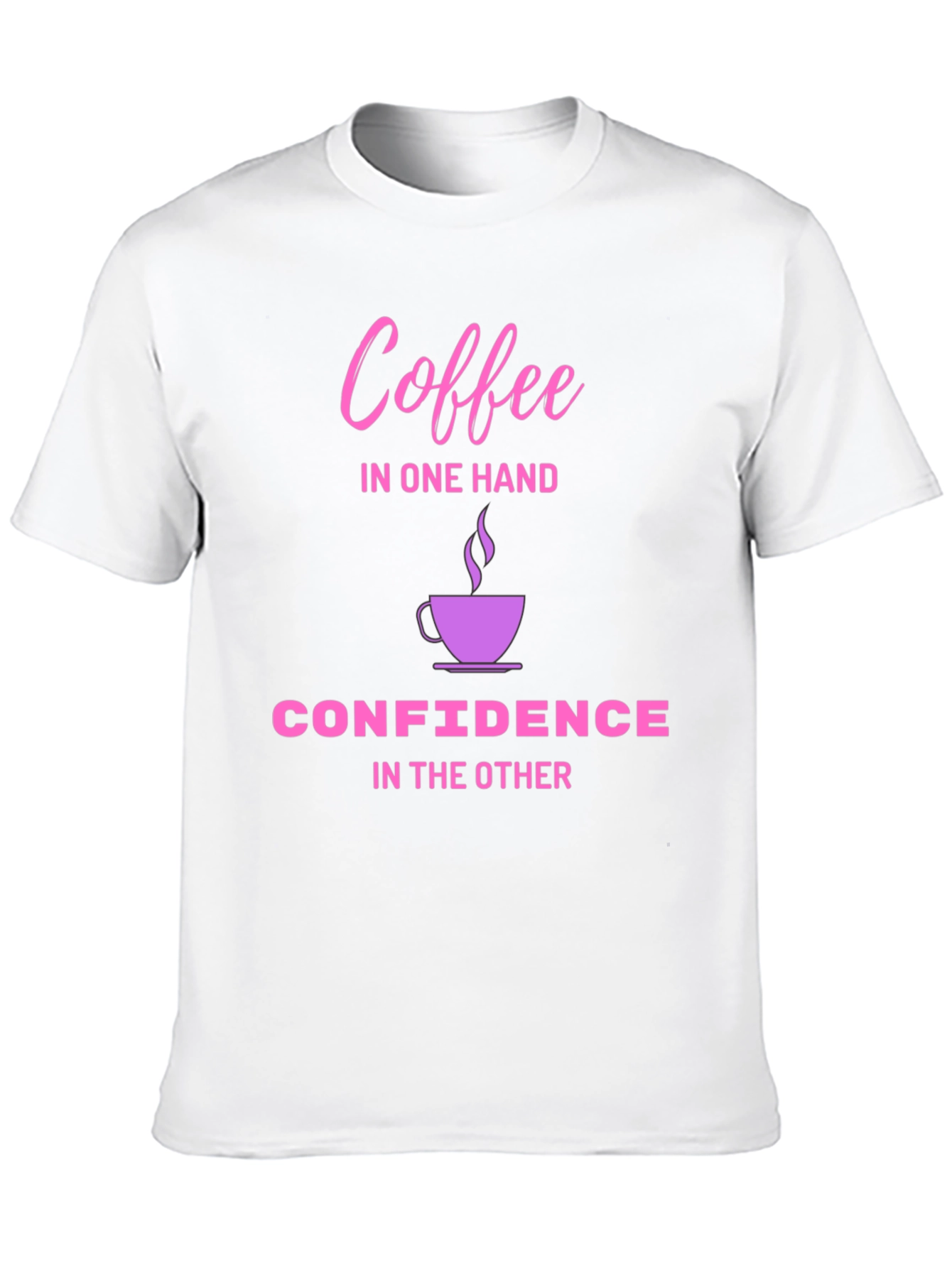 Coffee & Confidence T-Shirt - Black Cotton Tee