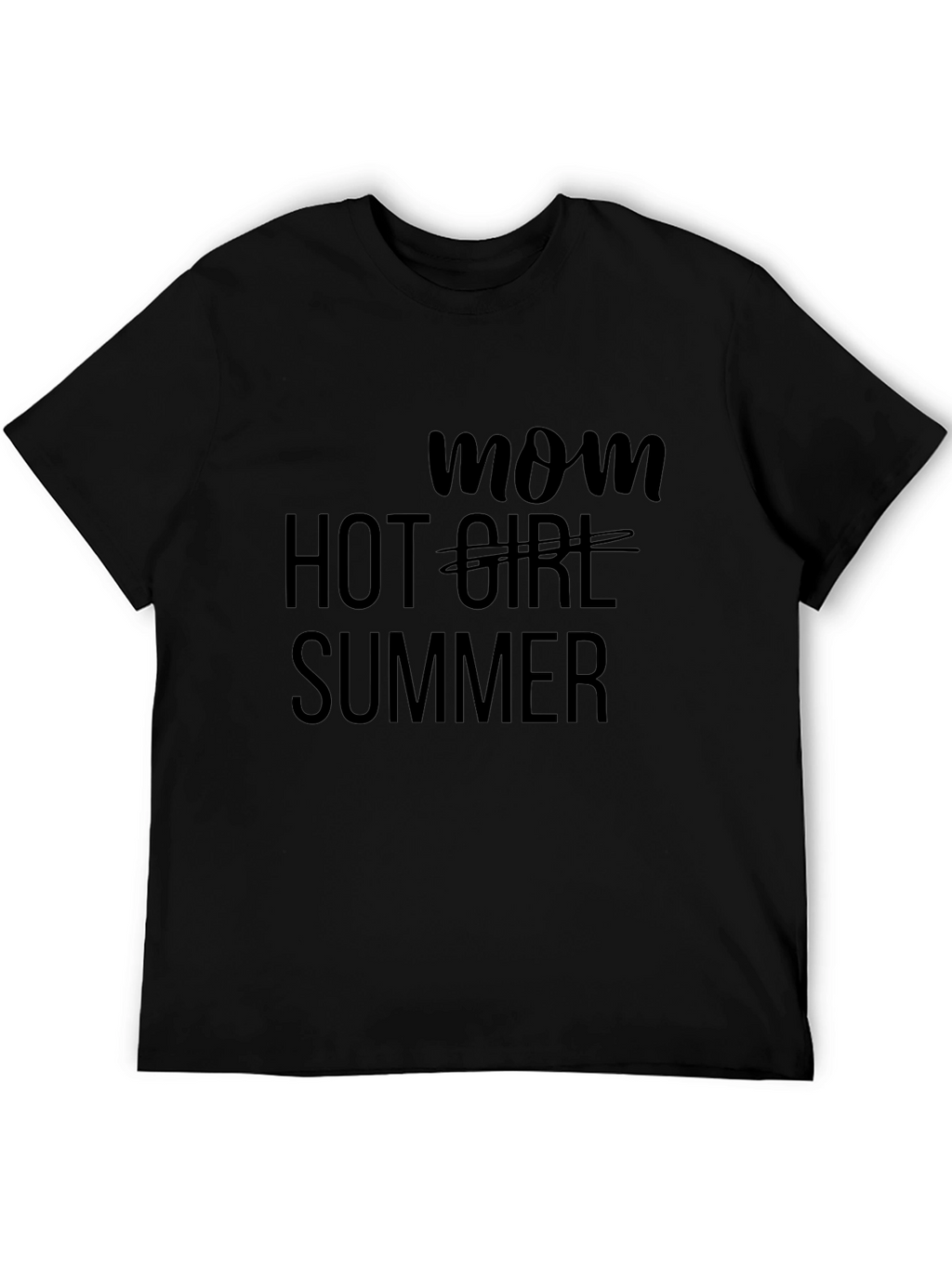 Mom Hot Girl Summer Black Tee
