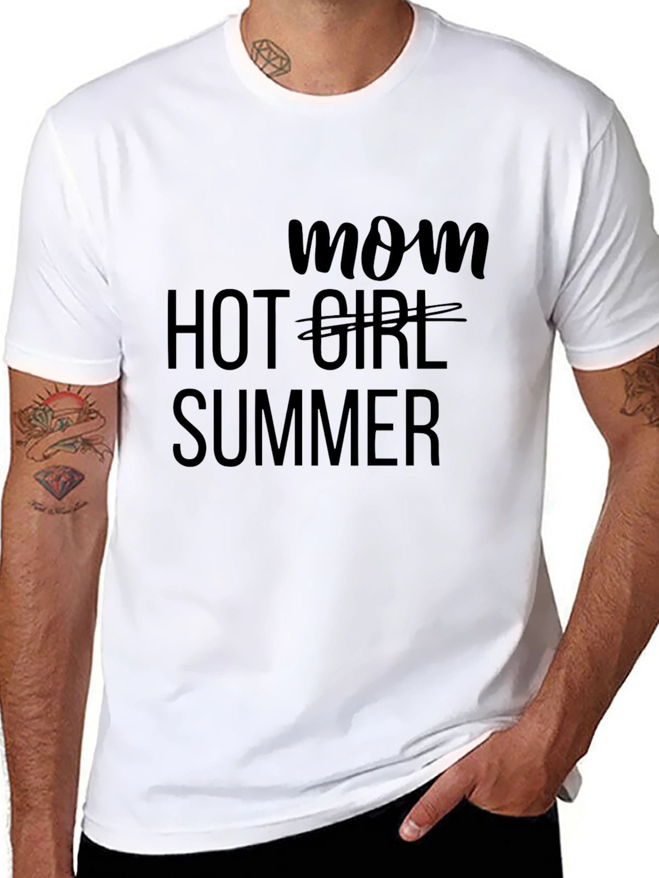 Mom Hot Girl Summer Black Tee