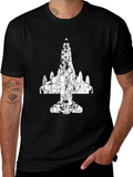 Distressed Airplane Graphic Tee - Black Cotton T-Shirt