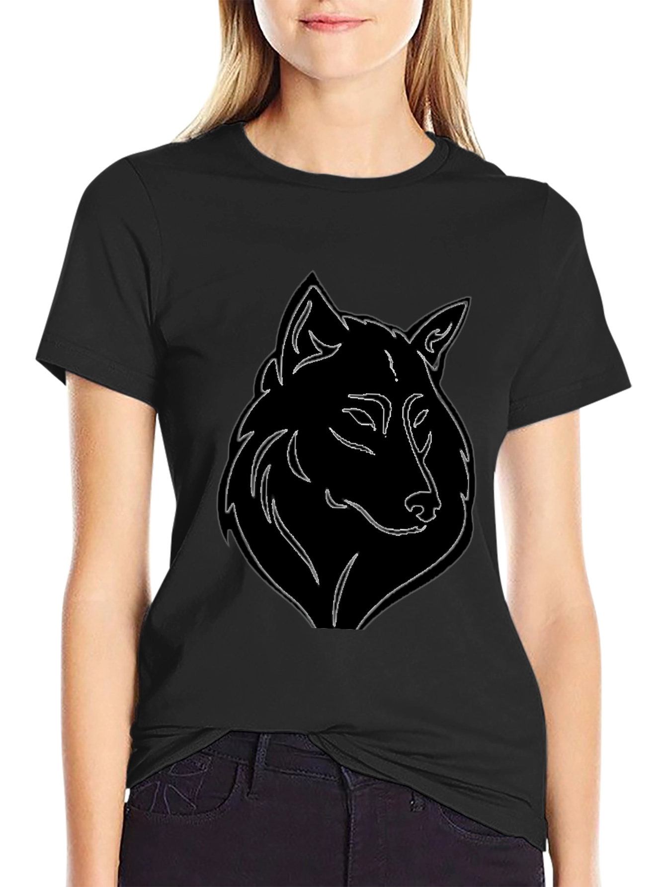 Wolf Graphic Black T-Shirt