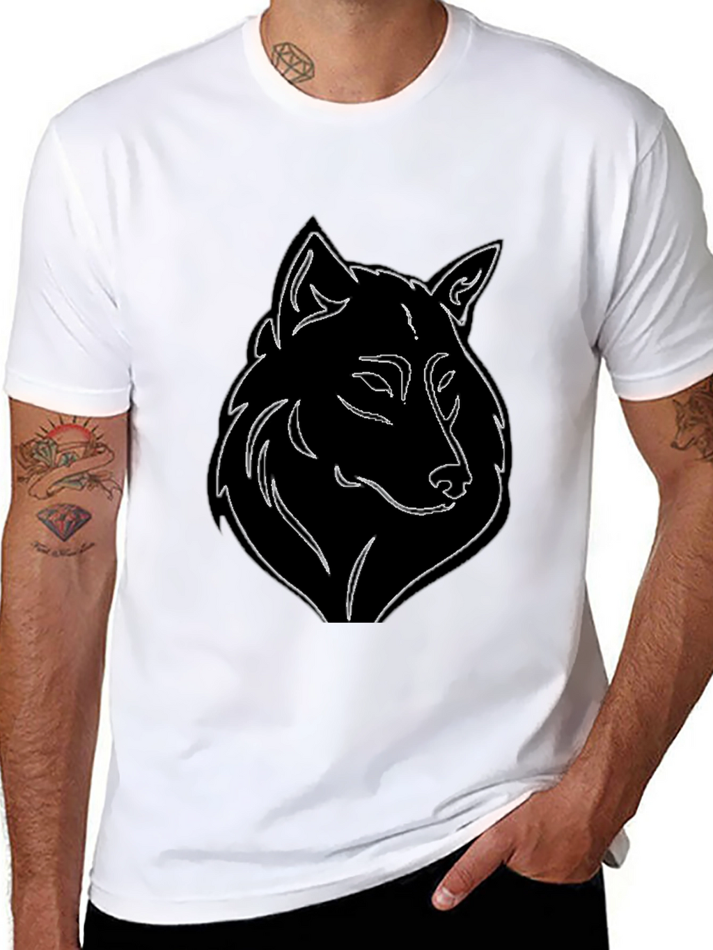 Wolf Graphic Black T-Shirt