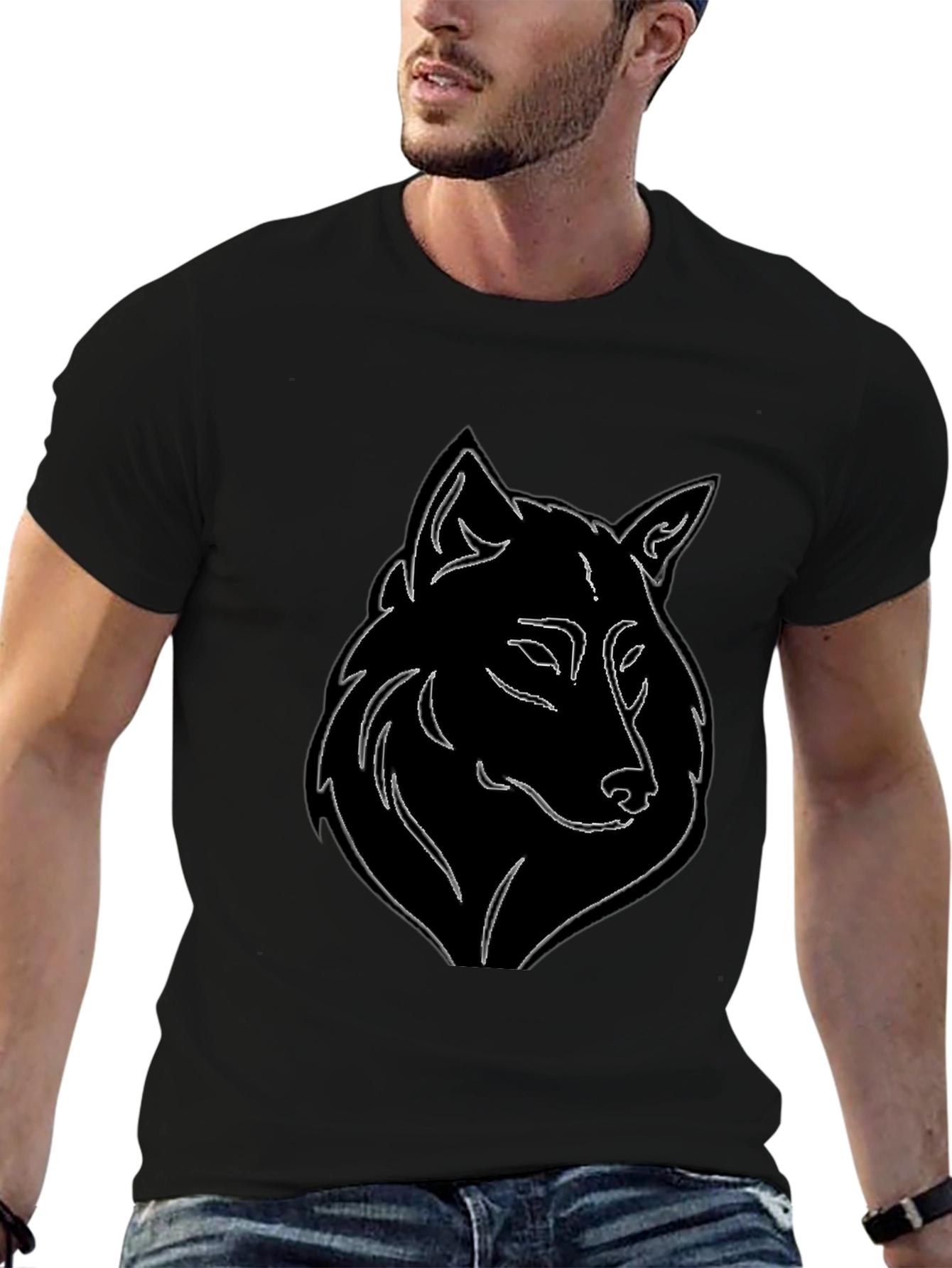 Wolf Graphic Black T-Shirt