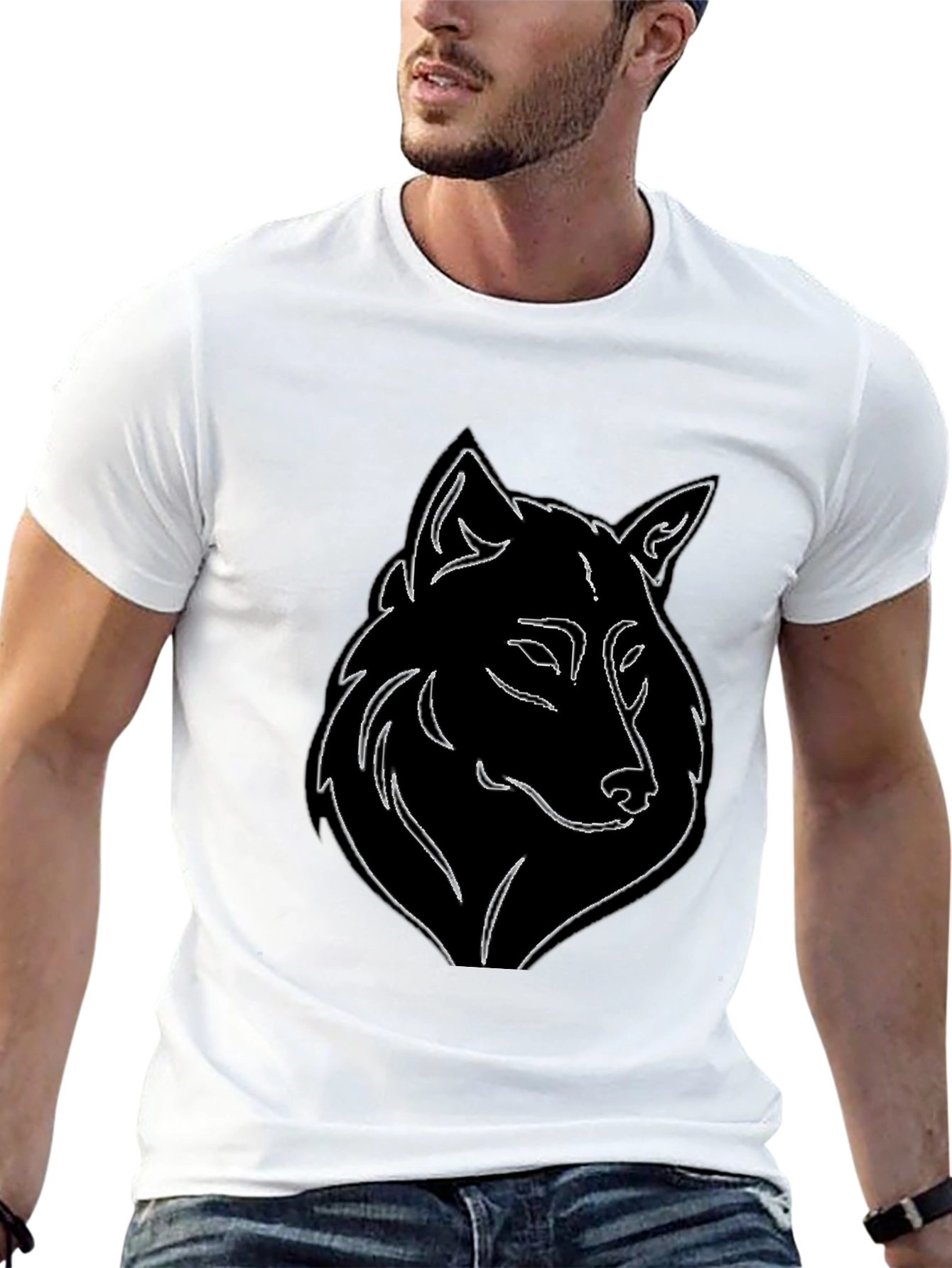 Wolf Graphic Black T-Shirt