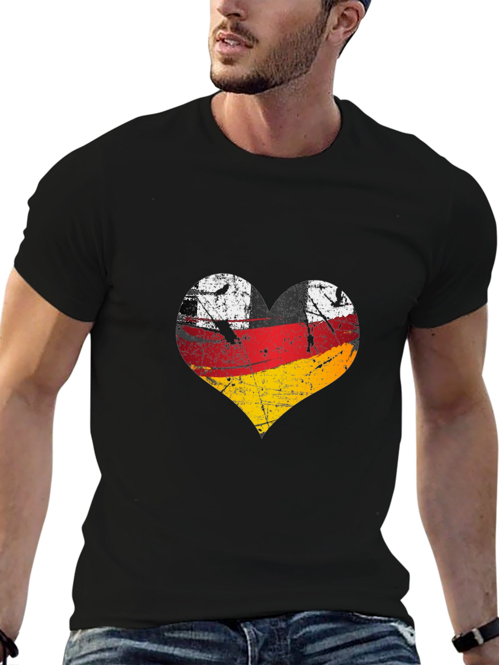 Germany Flag Heart Graphic Tee