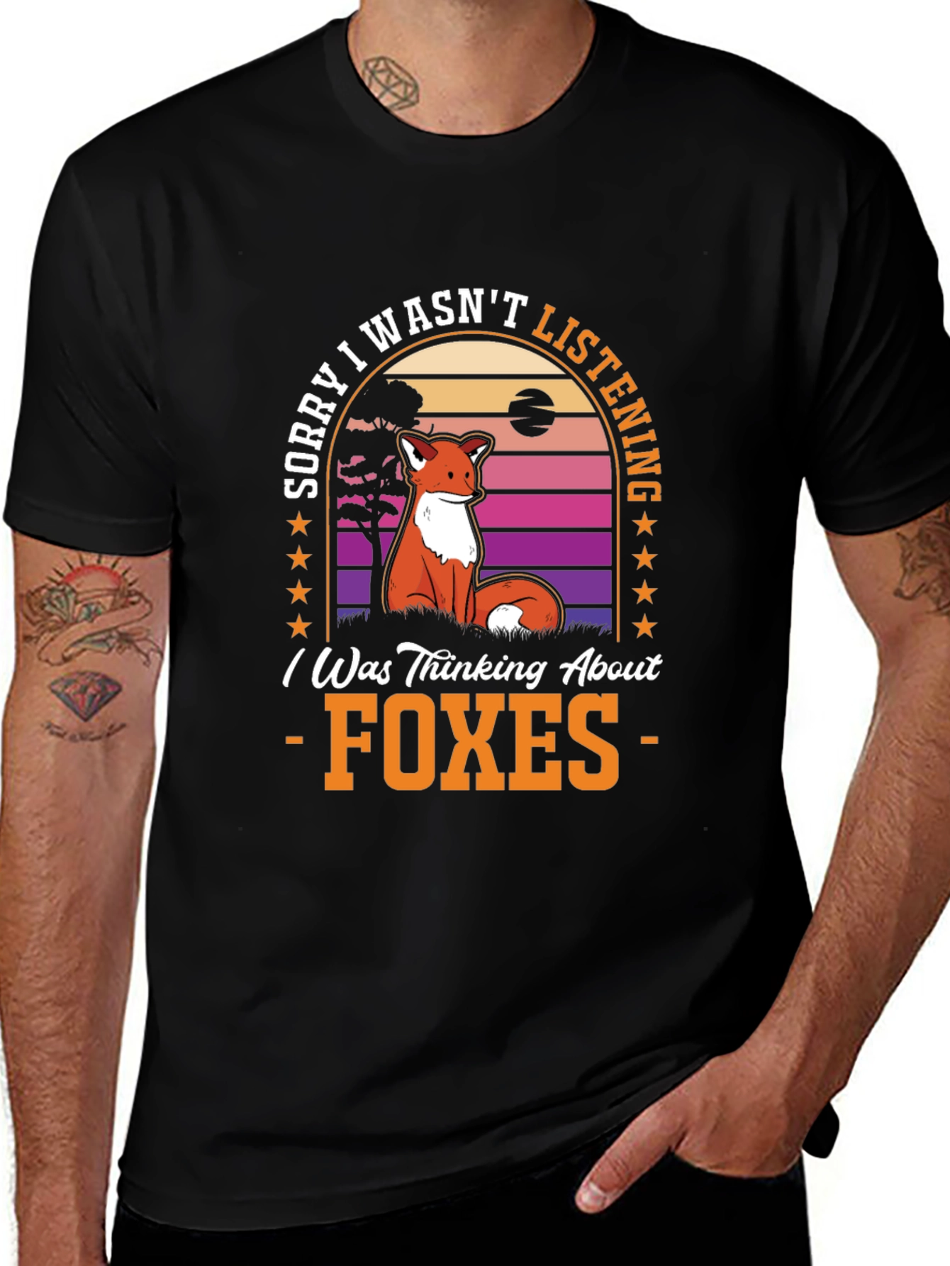 Fox Graphic T-Shirt: Sorry I Wasnt Listening