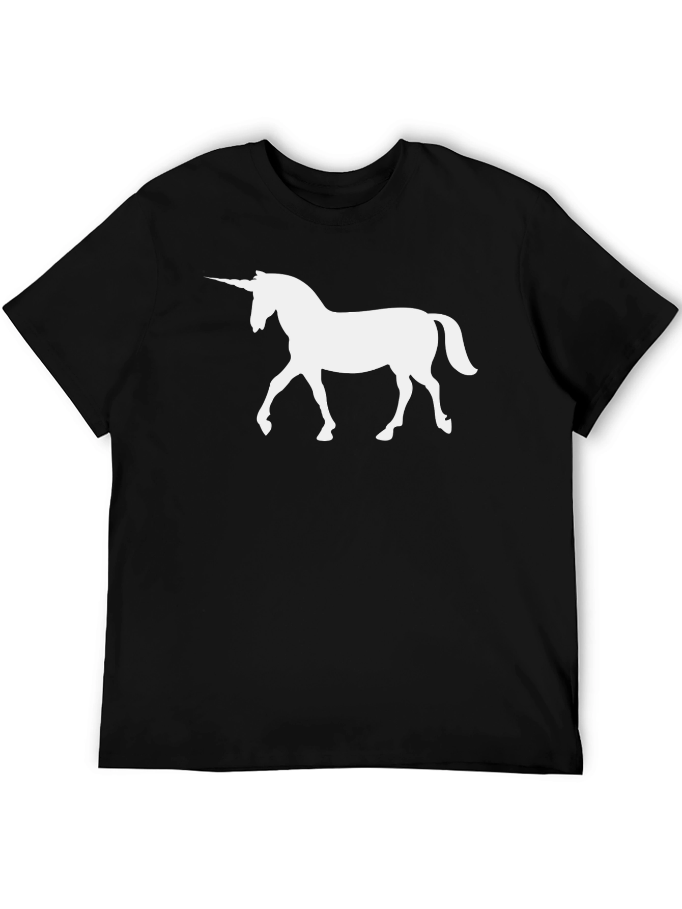 Unicorn Graphic T-Shirt - Black Cotton Tee