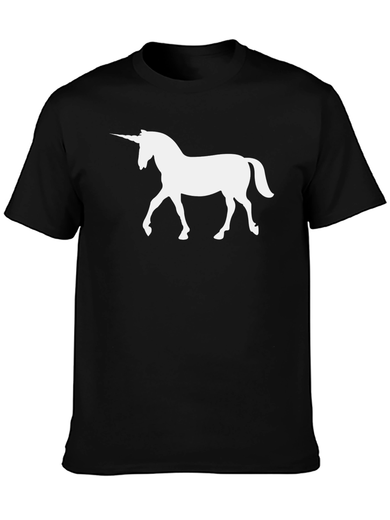 Unicorn Graphic T-Shirt - Black Cotton Tee