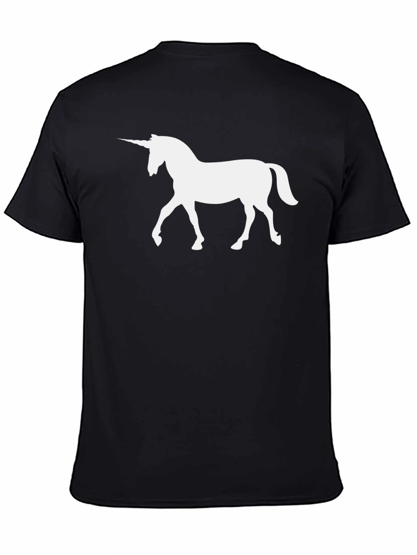 Unicorn Graphic T-Shirt - Black Cotton Tee